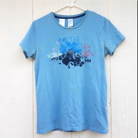 Helly Hansen blue graphic tshirt size medium - Picture 1 of 3
